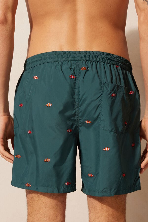 Intimssimi Embroidered Clownfish Swim Trunks Green | BILSD52340