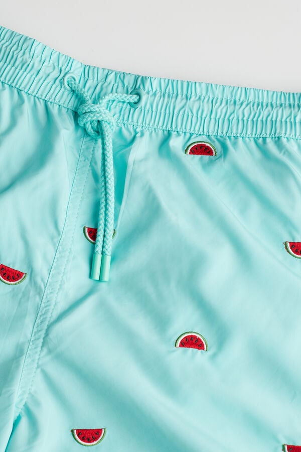 Intimssimi Embroidered Watermelon Swim Trunks Print | MILFT77452