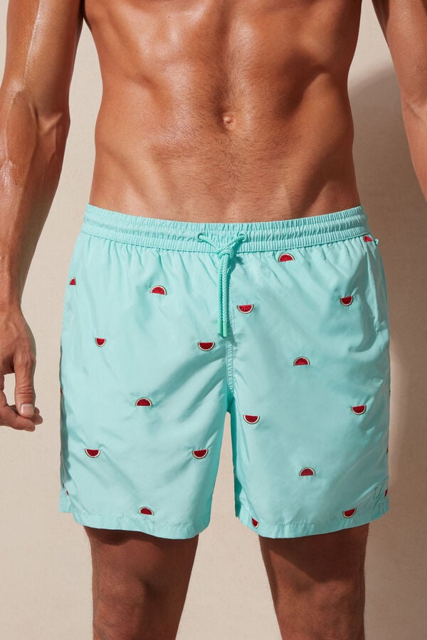 Intimssimi Embroidered Watermelon Swim Trunks Print | MILFT77452