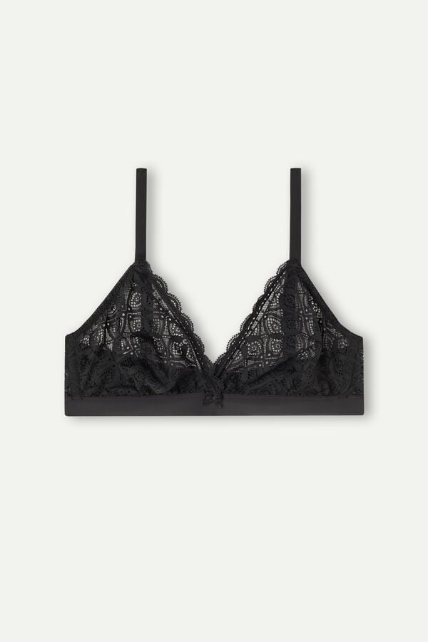 Intimssimi Emma Triangle Bra in Lace Black | EILVG75471