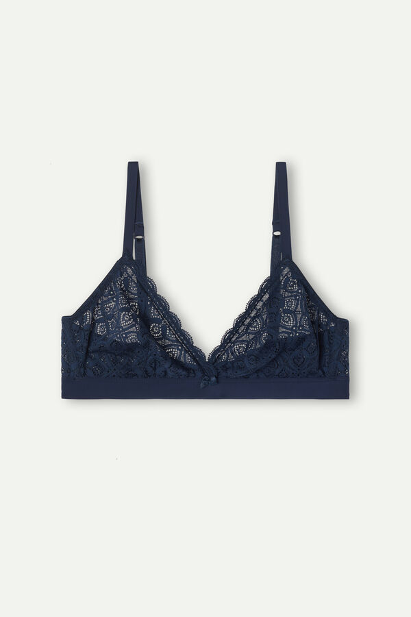 Intimssimi Emma Triangle Bra in Lace Blue | ILEAH25688