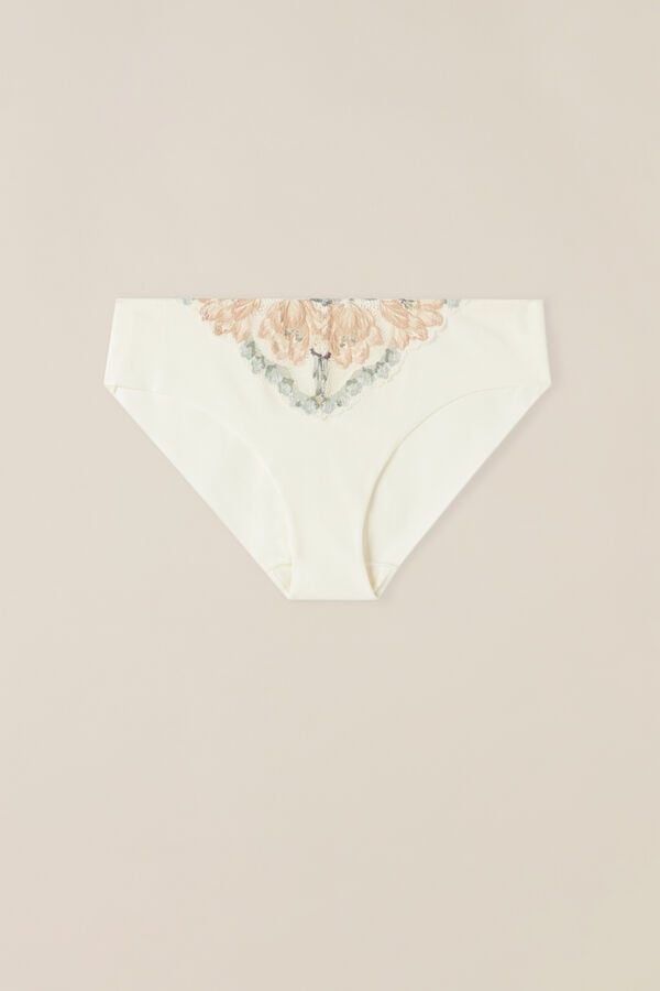 Intimssimi Ephemeral Beauty Seamless Cotton Panties White | ILZPD92471