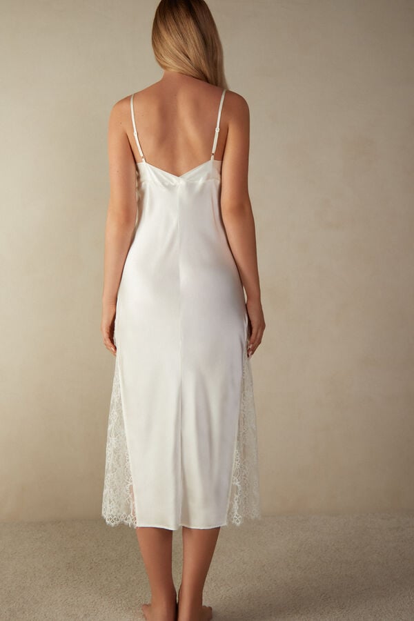 Intimssimi Eternal Love Silk Long Slip Ivory | ILJKU81220