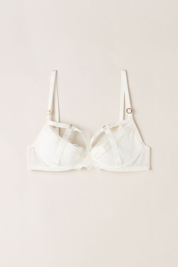 Intimssimi Fearless Femininity Demi-Cup Bra White | YILGT25487