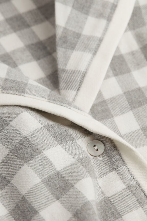 Intimssimi Gingham Lover Shirt in Brushed Cloth White | LILTR23560