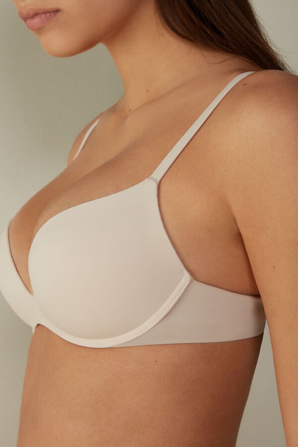 Intimssimi Gioia C-D Cup Microfiber Super Push-Up Bra Natural | TILWZ47875