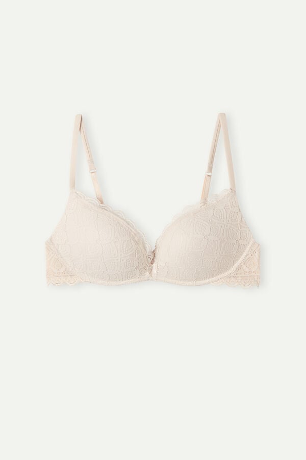 Intimssimi Gioia Super Push-Up Bra in Lace Natural | ILJZR81654