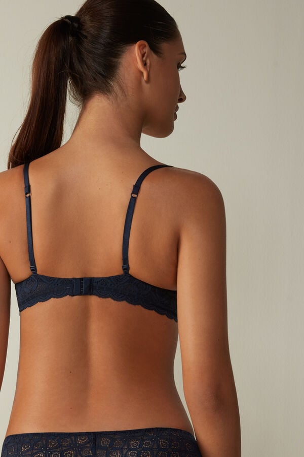 Intimssimi Gioia Super Push-Up Bra in Lace Blue | TILWZ95729