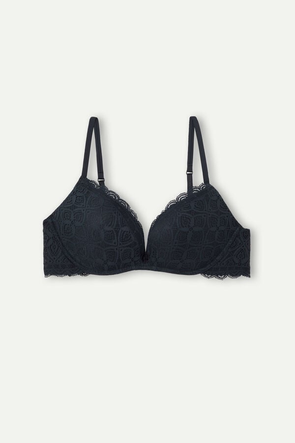 Intimssimi Gioia Super Push-Up Bra in Lace Black | ZILNQ21624