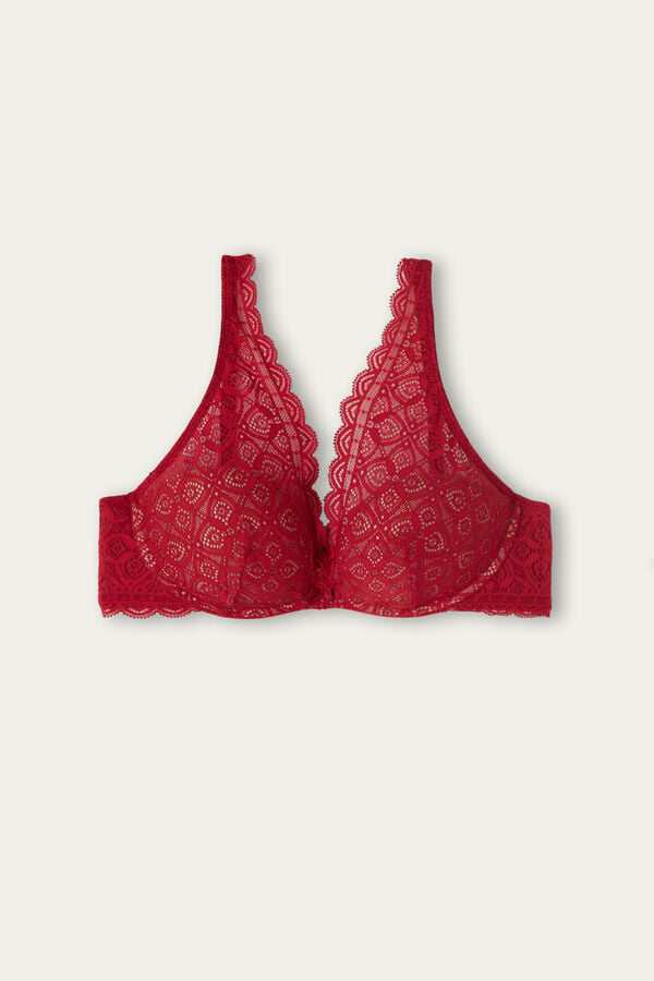 Intimssimi Giorgia Balconette Bra in Lace Red | LILSX61114