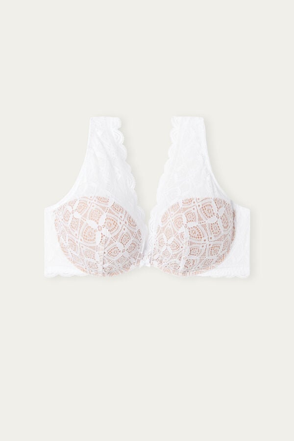 Intimssimi Giorgia Balconette Bra in Lace White | ZILNQ80721