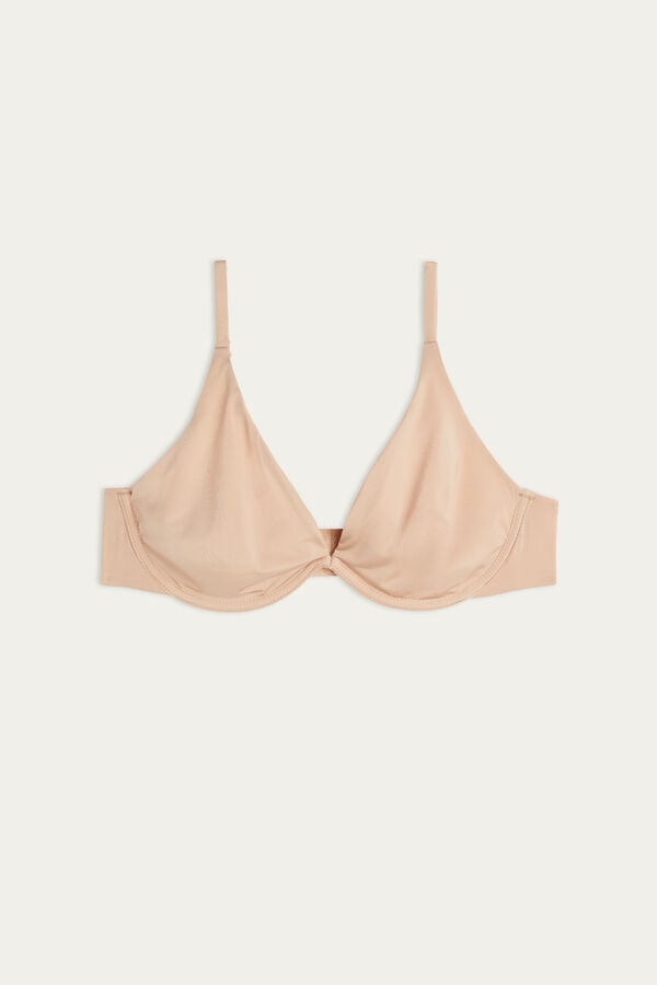 Intimssimi Giulia Balconette Bra in Ultralight Microfiber Natural | AILDF96189