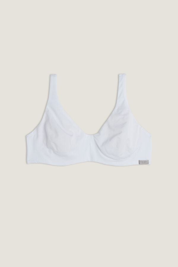 Intimssimi Greta Balconette Bra in Cotton White | BILSD28016