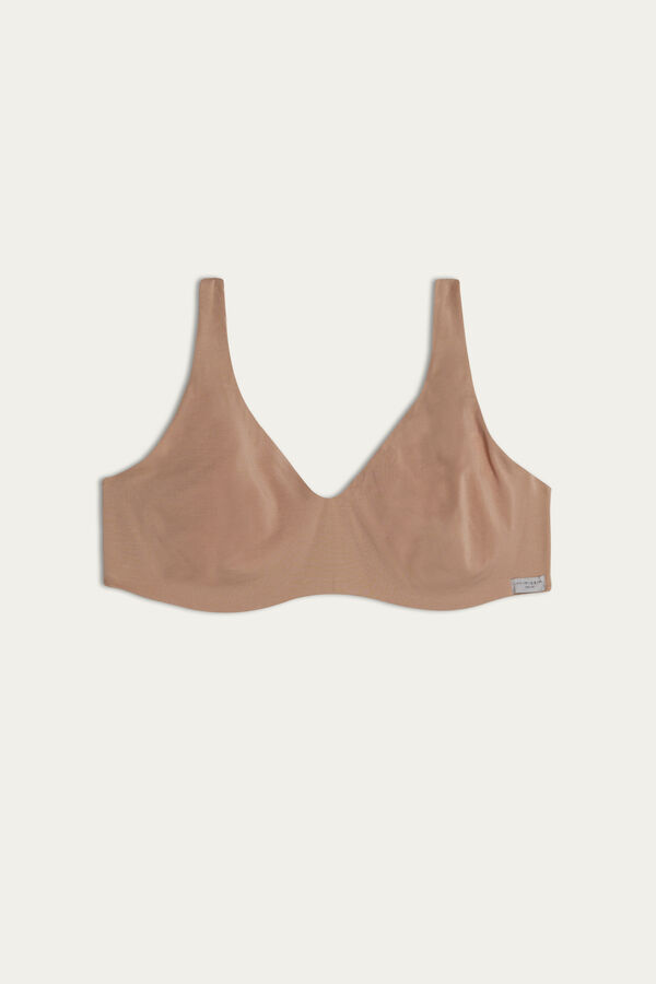 Intimssimi Greta Balconette Bra in Cotton Natural | ILJVR85422