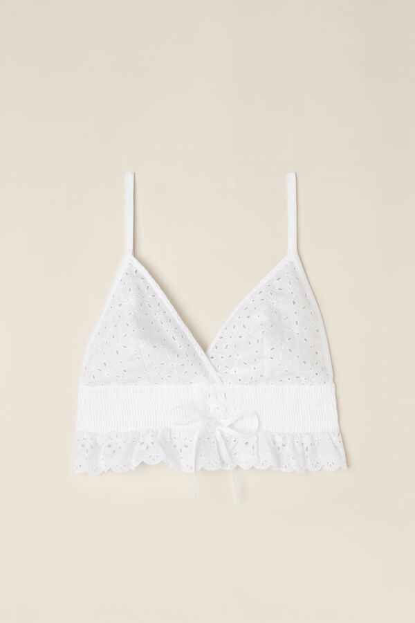 Intimssimi Hello Sunshine Sangallo Lace Bra Top White | ILDFL58434