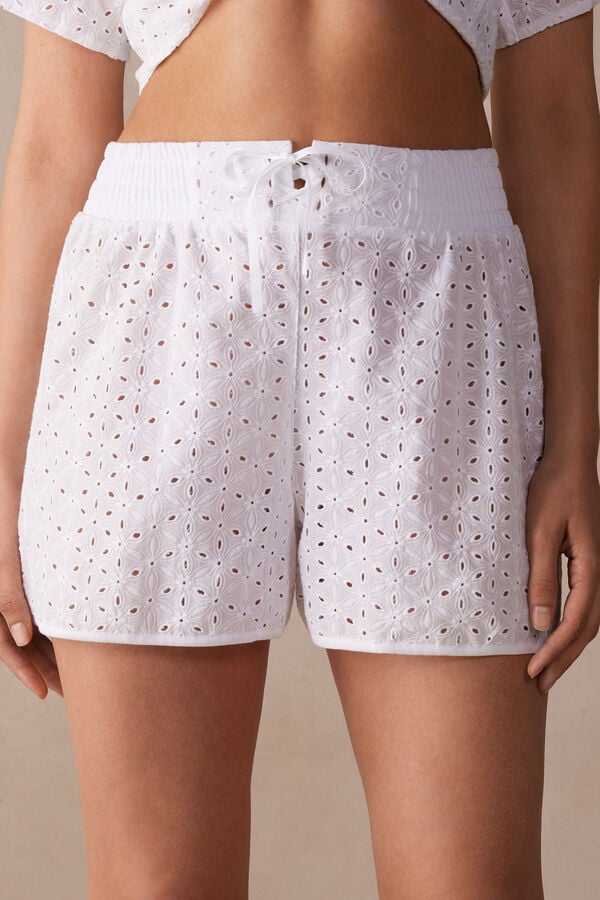 Intimssimi Hello Sunshine Sangallo Lace Shorts White | ILEGJ23568