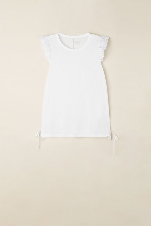 Intimssimi Hello Sunshine Tank Top in Supima® Ultrafresh Cotton White | UILND91436