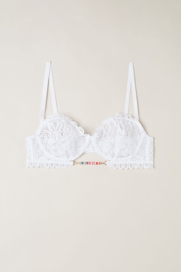 Intimssimi Hot Summer Days Balconette Bra White | MILHR19784