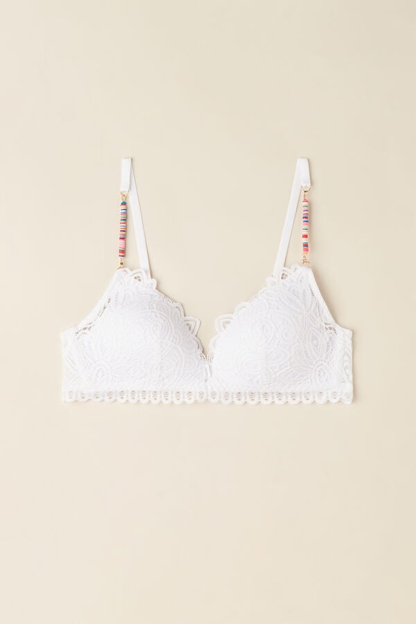 Intimssimi Hot Summer Days Tiziana Triangle Bra White | SILVO41233