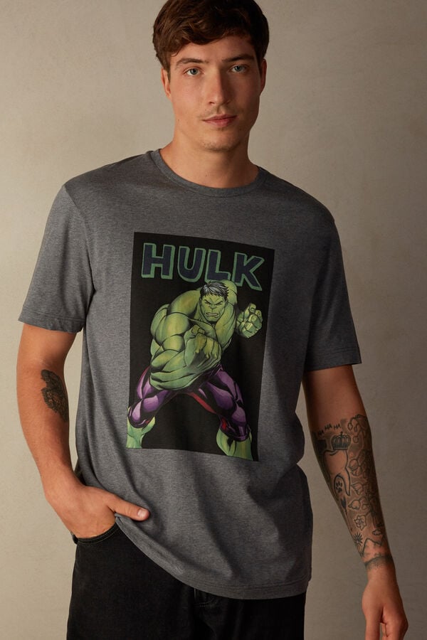 Intimssimi Hulk Print T-shirt Dark Grey | YILGT71912