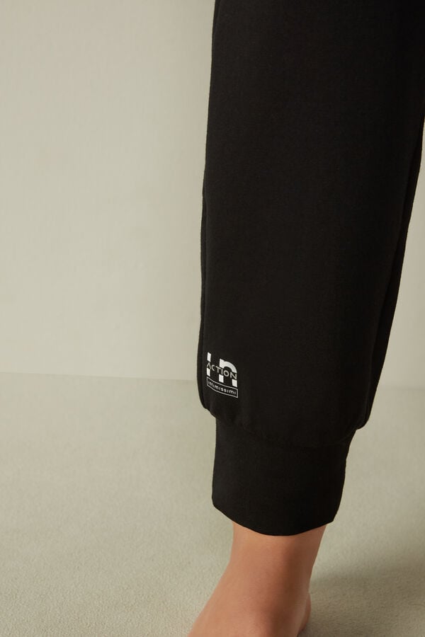 Intimssimi In Action Plush Jogger Pants Black | AILWC97090