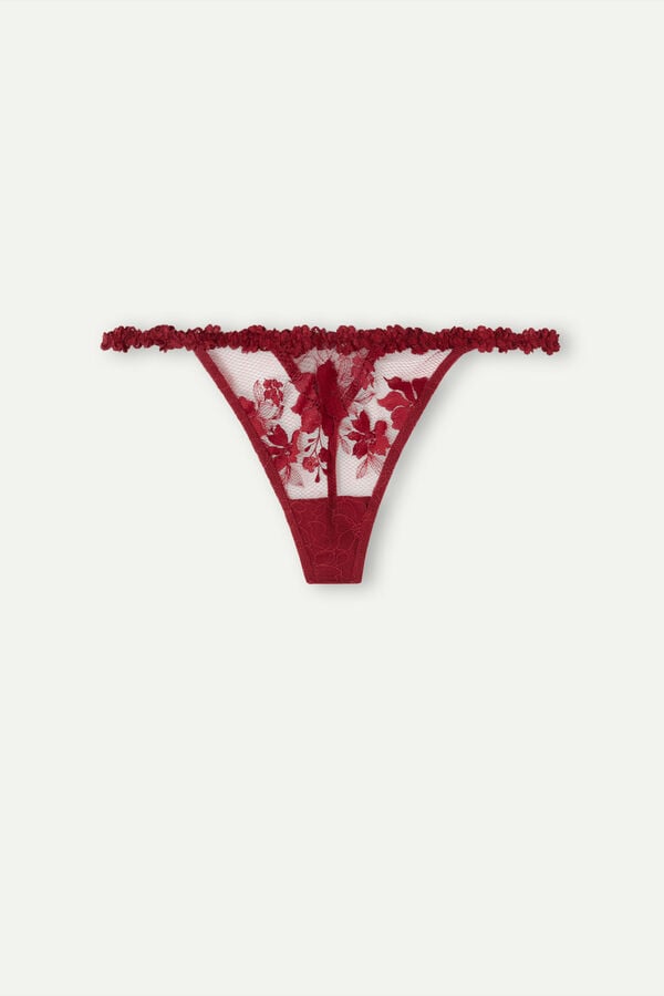 Intimssimi In Full Bloom String Thong Red | ILXBR15641