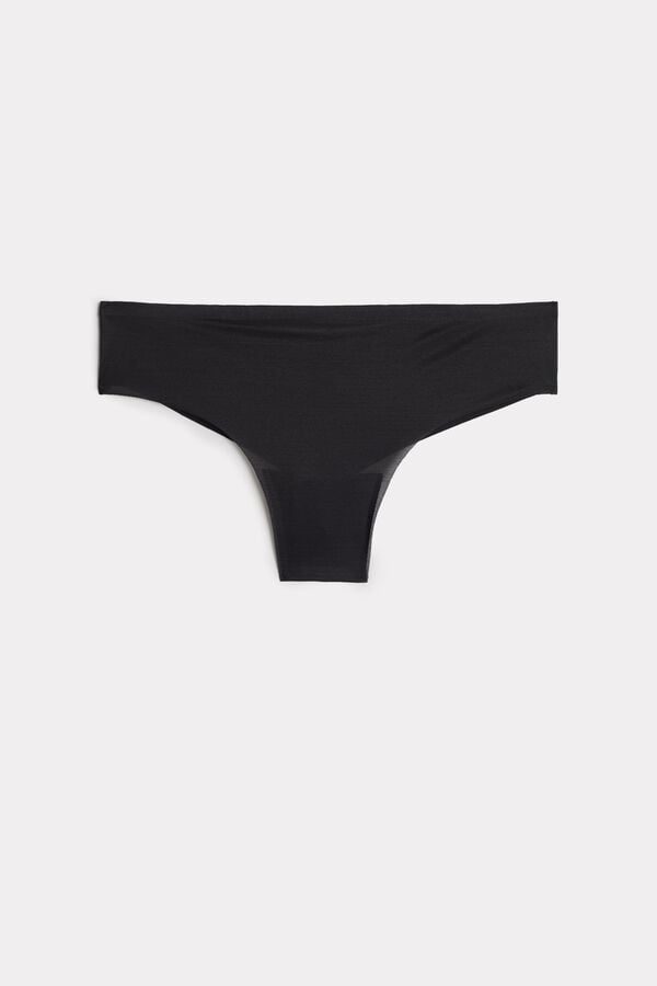 Intimssimi Invisible Touch Brazilian Panties Black | ILJBT87264