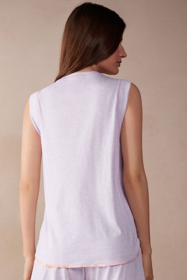 Intimssimi Iris and Apricot Ultrafresh Supima® Cotton Tank Top Violet | UILTG28638