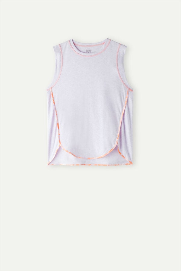 Intimssimi Iris and Apricot Ultrafresh Supima® Cotton Tank Top Violet | UILTG28638