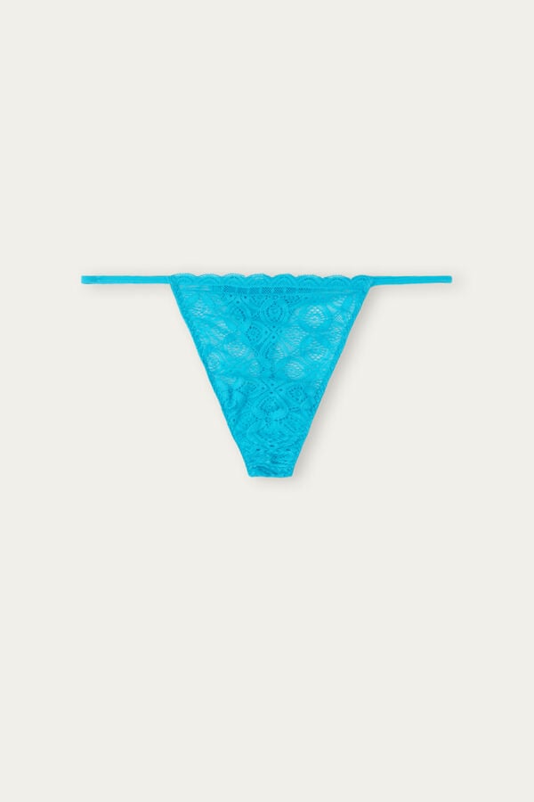 Intimssimi Lace String Thong Blue | ILDFL14254