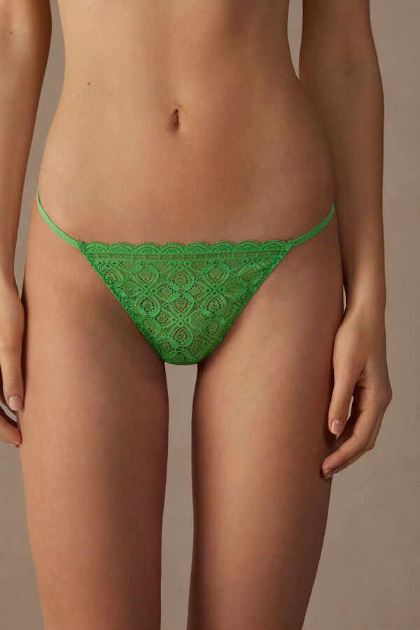 Intimssimi Lace String Thong Green | FILUI11200