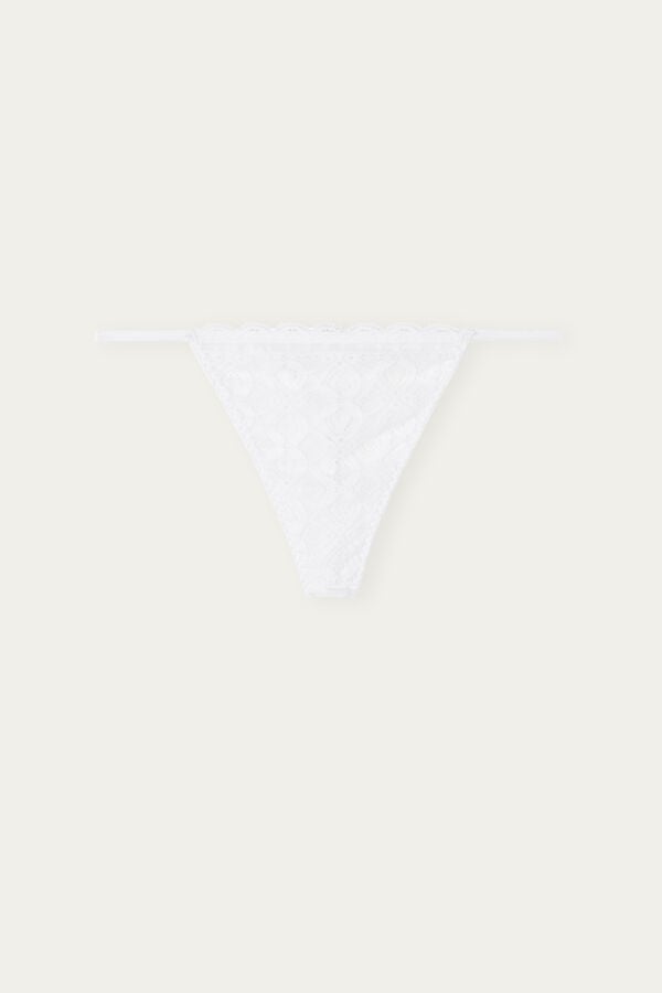 Intimssimi Lace String Thong White | ILEAH17759