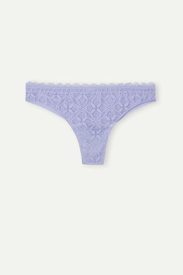 Intimssimi Lace and Microfiber Brazilian Violet | AILWC16083