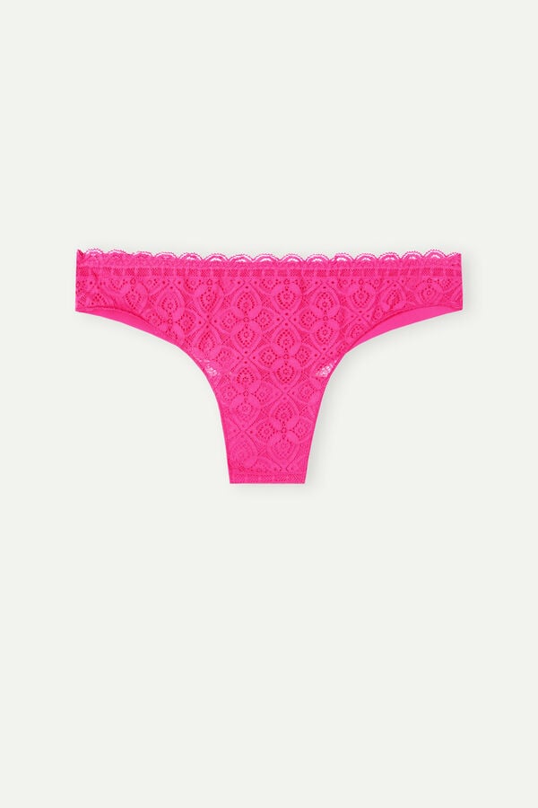 Intimssimi Lace and Microfiber Brazilian Pink | DILVO87590