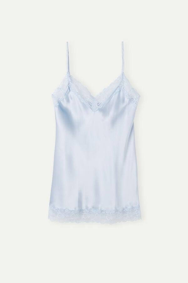 Intimssimi Lace and Silk Top Blue | DILKV18518