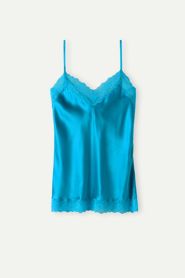 Intimssimi Lace and Silk Top Blue | FILHY54265