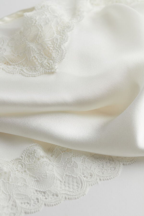 Intimssimi Lace and Silk Top Ivory | QILWA87165