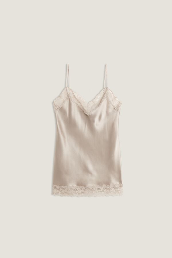 Intimssimi Lace and Silk Top Natural | ILCVG99157