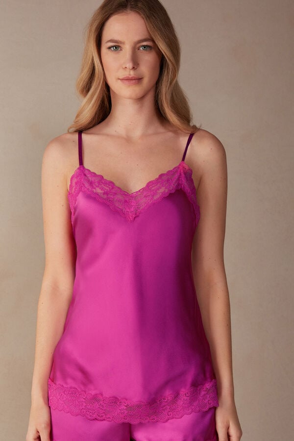 Intimssimi Lace and Silk Top Pink | ILDYB24454