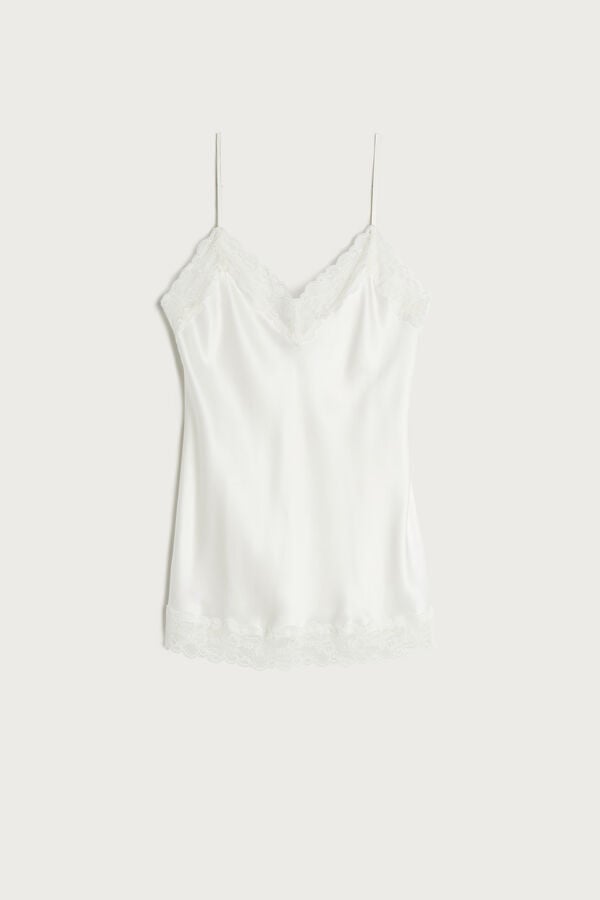 Intimssimi Lace and Silk Top White | MILFT98147