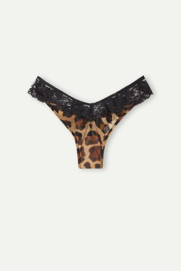 Intimssimi Lady Animalier ‘80s Style Brazilian Brown | XILBH46779