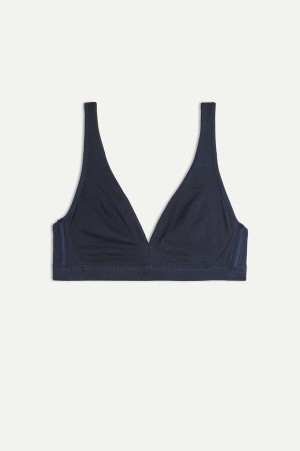 Intimssimi Lara Cotton Triangle Bra Blue | UILTG61791