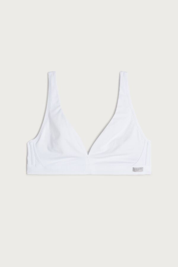 Intimssimi Lara Cotton Triangle Bra White | ILJKU80164