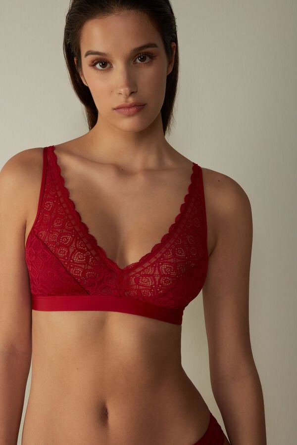 Intimssimi Lara Triangle Bra in Lace Red | ILCIF19899