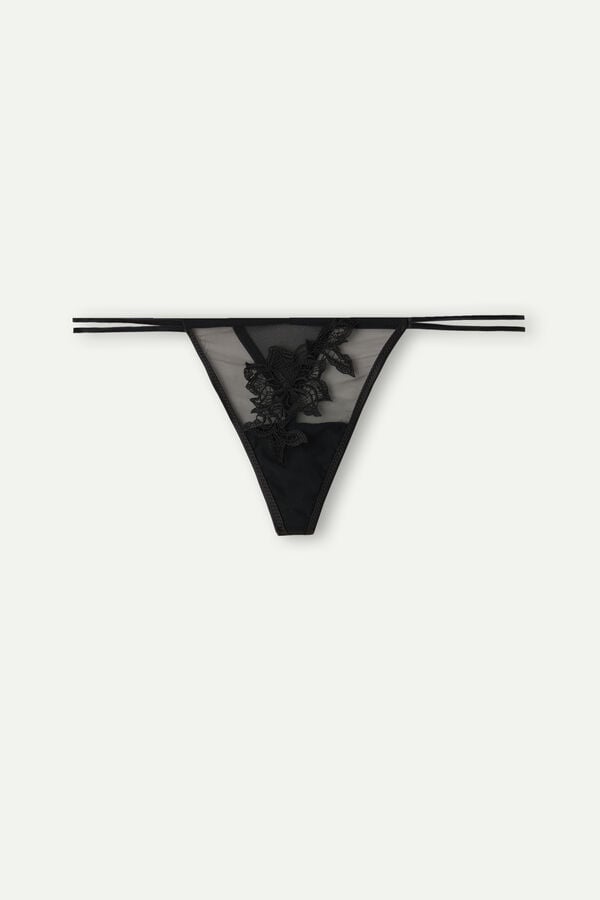 Intimssimi Layers of Lust String Thong Black | ILDFL97406