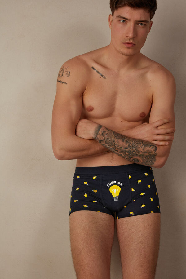 Intimssimi Light Bulb Boxers in Stretch Supima® Cotton Blue | ILCIF74807