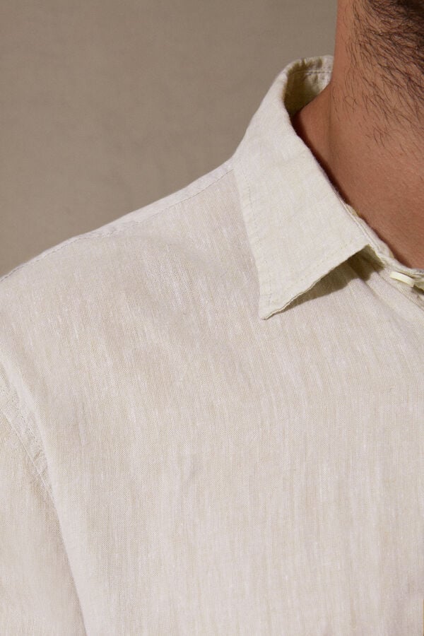 Intimssimi Linen and Cotton Shirt Natural | ILNEJ25559