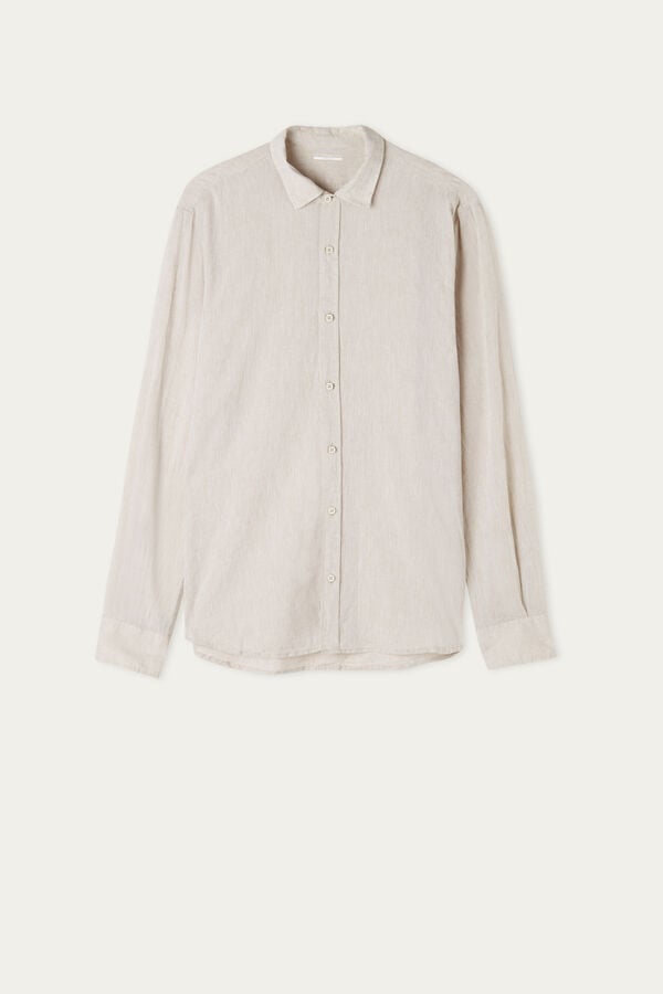 Intimssimi Linen and Cotton Shirt Natural | ILNEJ25559