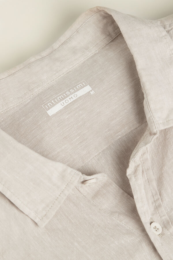 Intimssimi Linen and Cotton Shirt Natural | ILNEJ42816