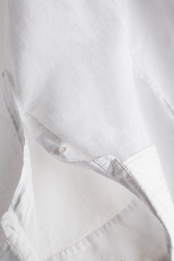 Intimssimi Linen and Cotton Shirt White | FILHY97655